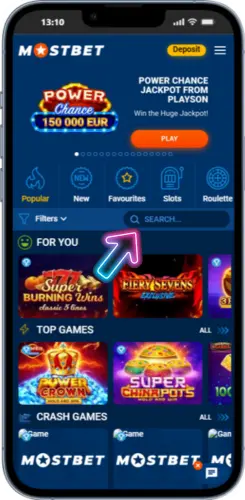 Use search bar to find Aviator