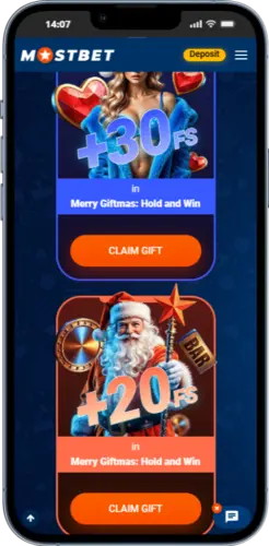 Winter promo code for Mostbet