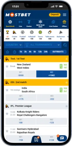 Sports app betting Mostbet